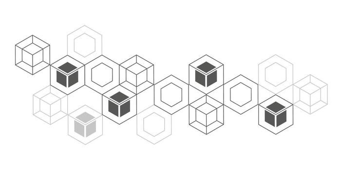 Abstract background of hexagons. Technological white background. Futuristic digital hi-technology banner. vector