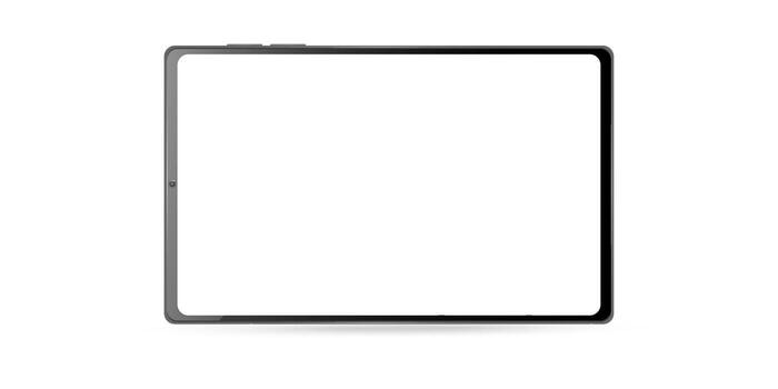 tableta computadora Bosquejo . blanco pantalla en blanco antecedentes. vector