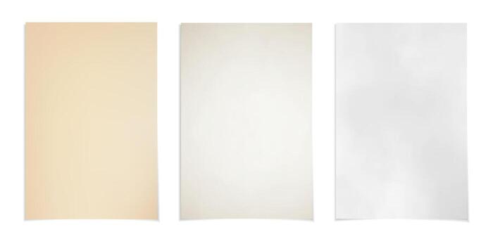 A set of paper sheets. Blank paper page. Template for graphic designers presentations. vector