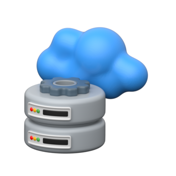nuvem servidor, dados armazenar, Prêmio 3d ilustração do conectados dados armazenar. png