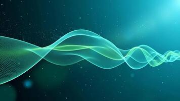 abstrakt kricka Vinka bakgrund med partiklar, digital konst, modern design, futuristisk, rörelse grafik, vågig rader, teknologisk illustration, lutning bakgrund, abstrakt presentation 4k video