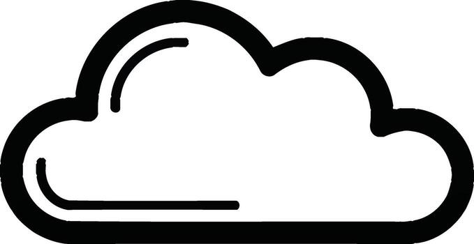 illustration of cloud icon representing weather and cloud computing vector