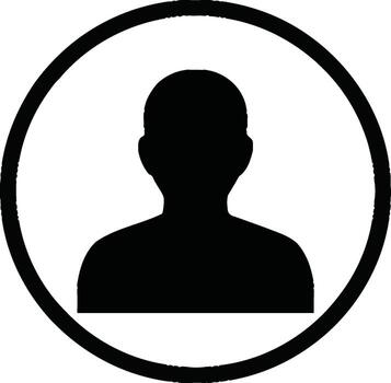 illustration of user icon, a simple and recognizable profile symbol vector