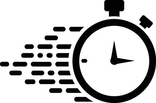 illustration of fast stopwatch for graphic design and web design vector