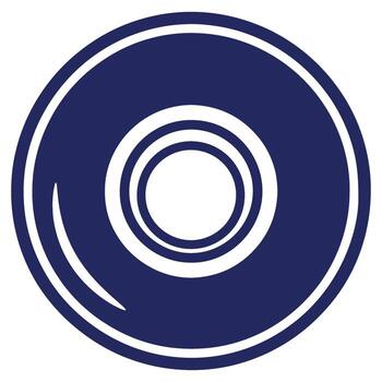 Abstract blue concentric circle design for background or graphic element illustration with rounded edge vector