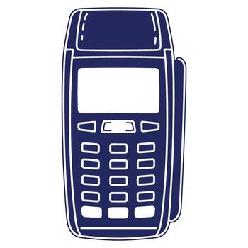 illustration of a point of sale terminal for retail payments emphasizing modern technology and financial transactions made easy with a clean design vector