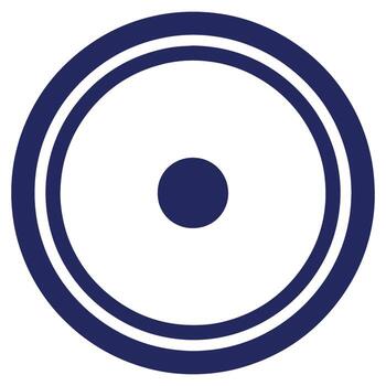 Abstract Circle Design with Central Dot for Modern and Minimalist Graphics and Geometric Simplicity vector