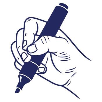 Hand Drawing with Marker Pen Creative Process and Artistic Expression in Design and Illustration for Learning vector