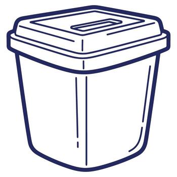 Transparent Storage Container with Lid Ideal for Organizing and Storing Various Items in Home or Office Spaces vector