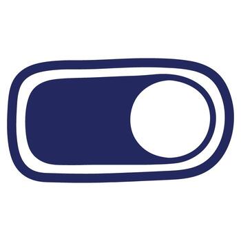 palanca cambiar en oscuro azul con blanco circulo para en apagado controlar y usuario interfaz diseño elemento vector