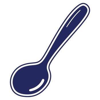 Simple Elegant Spoon Illustration on White Background Ideal for Culinary Projects and Design Concepts vector