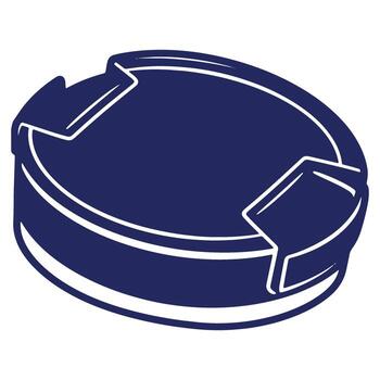 Isolated Round Object with Circular Arrows Concept for Repetition Cycling Flow or Recycling with White Outline and Blue Tone vector