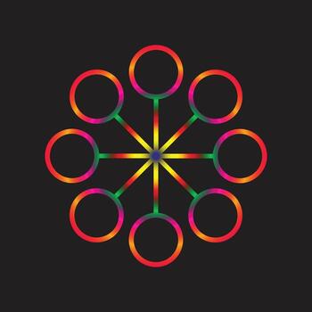 Radial Gradient Network Design vector