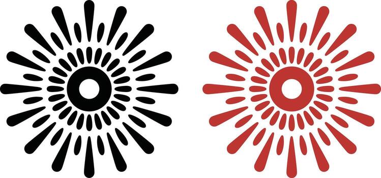Black and red abstract sunburst splash graphics explosion vector