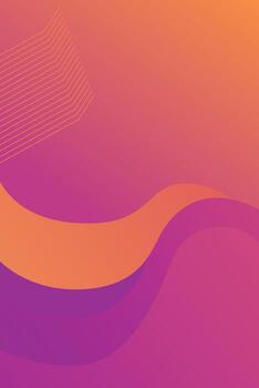 Vibrant Abstract Gradient Waves with Geometric Lines vector