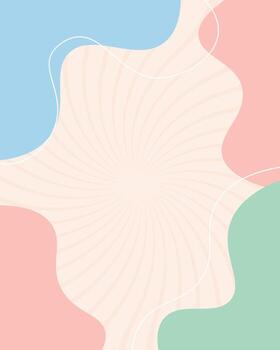 Soft Pastel Abstract Swirl with Organic Shapes Backdrop vector
