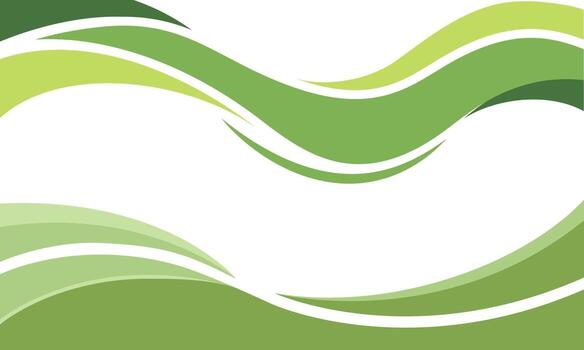 Nature Inspired Green Wave Background with Space for Text and Graphics vector
