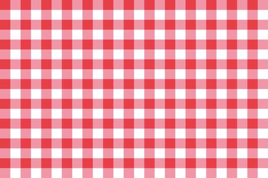 Red tablecloth texture . Checkered picnic plaid texture . Red checkered table pattern . illustration vector