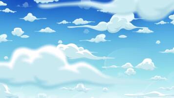 Seamless Clouds On Blue Sky Background Animation video