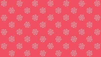 animato scarabocchio Natale neve schema senza soluzione di continuità modello adornare un' luminosa rosso ripetendo sfondo. ciclo continuo movimento grafico. video