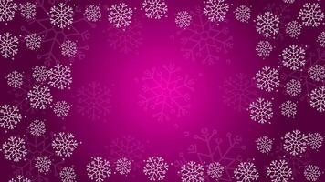 animerad klotter snö översikt sömlös mönster smyckande en ljus rosa upprepa bakgrund. slinga rörelse grafisk video