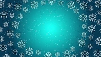 klotter jul snö översikt sömlös mönster med partiklar smyckande en ljus kricka upprepa bakgrund video