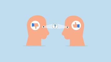 uppfattning bearbeta till tolka information, 4k animering av mänsklig huvud observera ett objekt med varierande tolkning. video