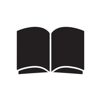 Clean icon of an open book with blank pages, representing education, information, and personal growth for modern design applications, perfect for digital content and learning platforms vector