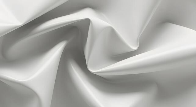 fluido blanco tela pliegues resumen textura con amable curvas y suave oscuridad minimalista y elegante antecedentes. foto
