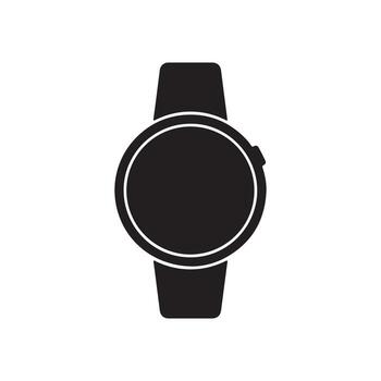 Silhouette of a Smartwatch on a White Background A Clean and Minimalist Design for Technology and Wearables vector