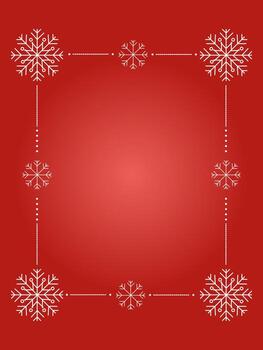 elegant simple frame with snowflakes on a burgundy background vector