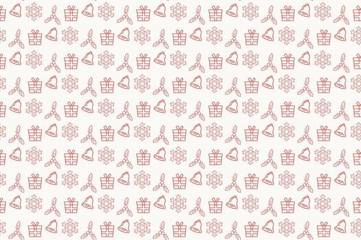 a pattern with red and white items on it vector