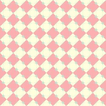 suave rosado y beige argyle sin costura modelo con diamante y estrella formas elegante y mínimo diseño. vector