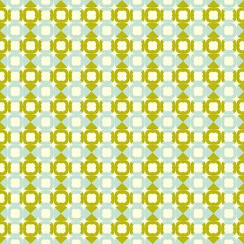 ligero verde y azul geométrico sin costura modelo con pequeño estrella y cuadrado motivos vector