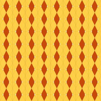 right yellow and red argyle seamless pattern with diamond shapes. Classic design for cheerful textile vector