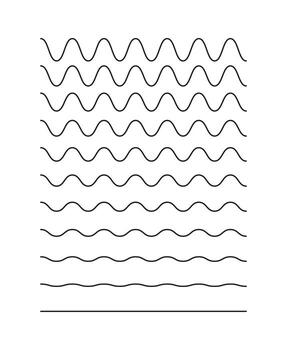 Wave lines collection. Set of wavy lines. wavy and zigzag horizontal underline. Pattern of wave ornament. Wave thin line background. vector