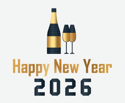 Happy New Year 2025 Holiday Abstract Gold And Blue Design Symbol Illustration vector