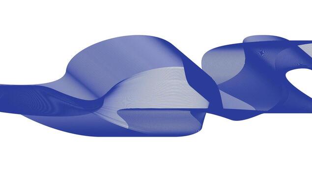 Blend Wavy Blue Color Curved Abstract Background Design Illustration vector