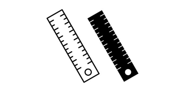 Ruler Black Icon Bundle for Measurement and Design vector