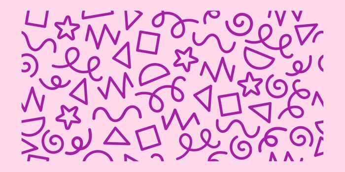 retro garabato sin costura de colores línea modelo estético icono haz para de moda diseño proyectos vector