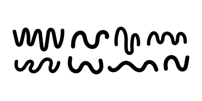 Hand Drawn Boho Line Black Icon Bundle Minimal Modern Decorative Set vector