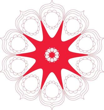 Intricate Red and White Floral Pattern for Decorative Designs and Creative Projects with Elegant Aesthetic and Versatile Application in Web Design and Print Media vector