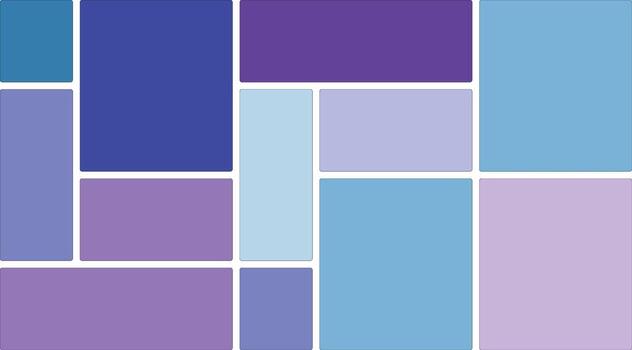 Abstract geometric composition with shades of blue and purple creating a modern and serene aesthetic perfect for backgrounds or digital art projects vector