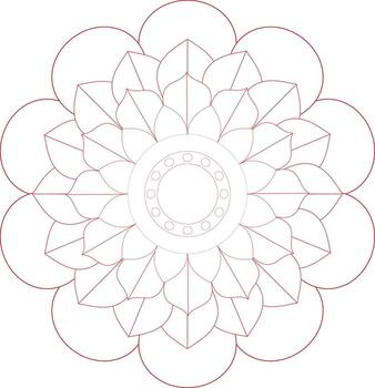 Elegant floral mandala design with intricate details creating a symmetrical and balanced pattern perfect for backgrounds and creative projects showcasing harmony and delicate craftsmanship vector