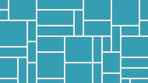 Abstract Geometric Pattern with Teal Rectangles and Rounded Corners Ideal for Backgrounds and Modern Design Projects Suitable for Creative Layouts vector