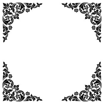 barroco ornamento conjunto con decorativo rollos y chinos vector