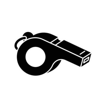 Black whistle with loop object sound vector