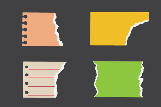 set of paper torn good for sticker, banner, element design, etc vector