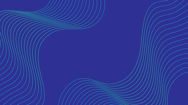Blue curved lines smooth gradient abstract futuristic wavy background vector
