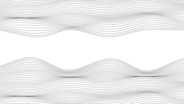 White minimal wave abstract pattern background modern fluid lines vector